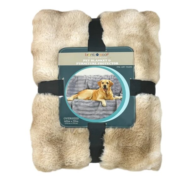 Brentwood Oversized Waterproof Pet Blanket and Furniture Protector, Bubble Fur - Picture 2 of 5